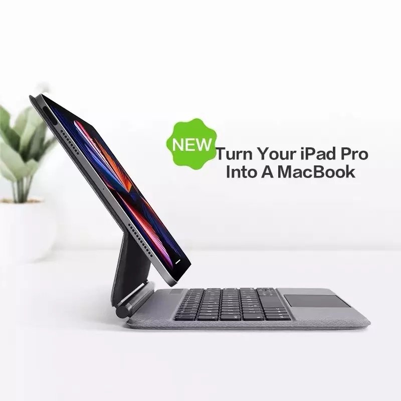 Slim Bluetooth 5.1 wireless PU leather keyboard cover cases with touchpad magic keyboard for for ipad pro 11 air 4 5arabic