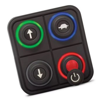 Customizable RGB Illuminated 2x2 Keypad Silicone and Rubber Button Interface for Mobile Phones and Gaming Keyboards