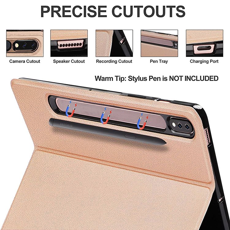 Keyboard Cover For Samsung Galaxy Tab S7 Plus SM-T970 T975 Case For Tab S7 FE S8 Plus 12.4 Inch Tablet Cover With Keyboard