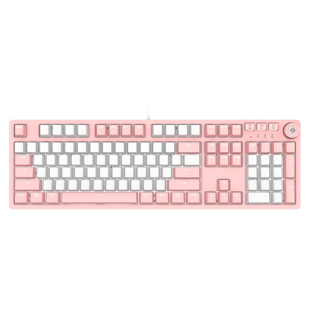 AJAZZ AK515 104 Keys Wired Mechanical Gaming Keyboard PBT Backlight Keycap Blue Switch Multimedia keyboard