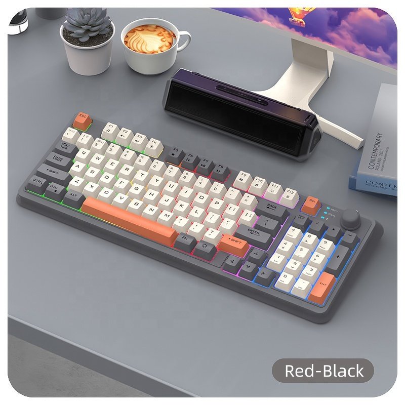 Hit Product 94 Keys Portable Keyboard Colorful 2.4g Bluetooth Wireless Keyboard For PC