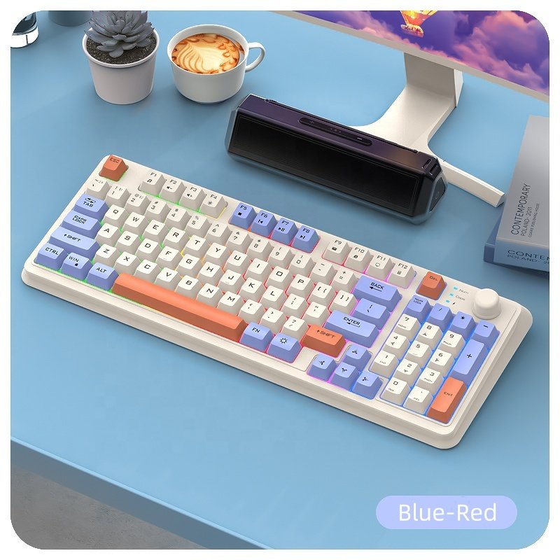 Hit Product 94 Keys Portable Keyboard Colorful 2.4g Bluetooth Wireless Keyboard For PC