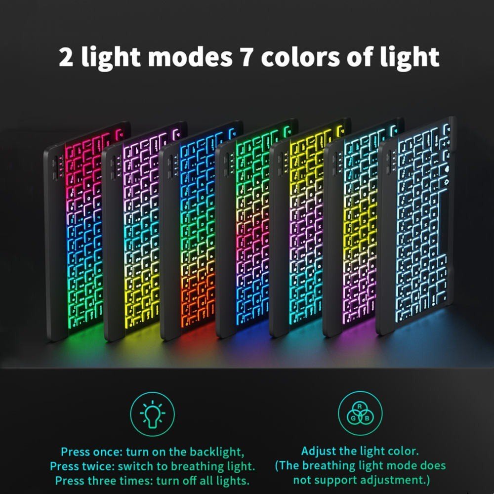 Suitable for Xiaomi 6Pro RGB Backlight Bluetooth keyboard leather sheath Redmi SE11 Acrylic rotation 11.5 Keyboard Cover