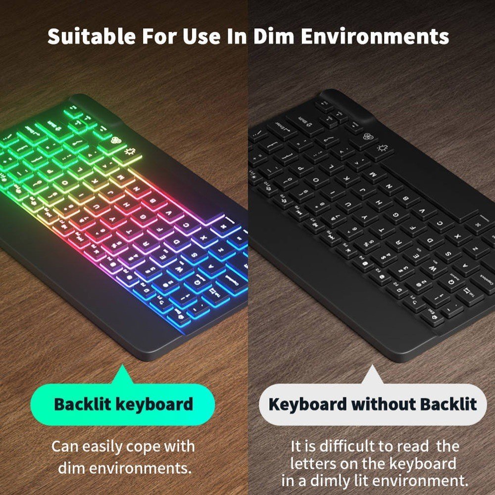 Suitable for Xiaomi 6Pro RGB Backlight Bluetooth keyboard leather sheath Redmi SE11 Acrylic rotation 11.5 Keyboard Cover