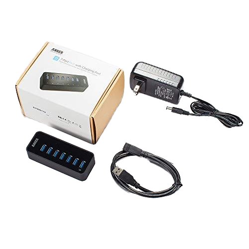 USB3.0 7-Port Docking Hub with On-Off Breathing Light One-Two Charging Computer Mouse Keyboard Phone Extending USB Connections