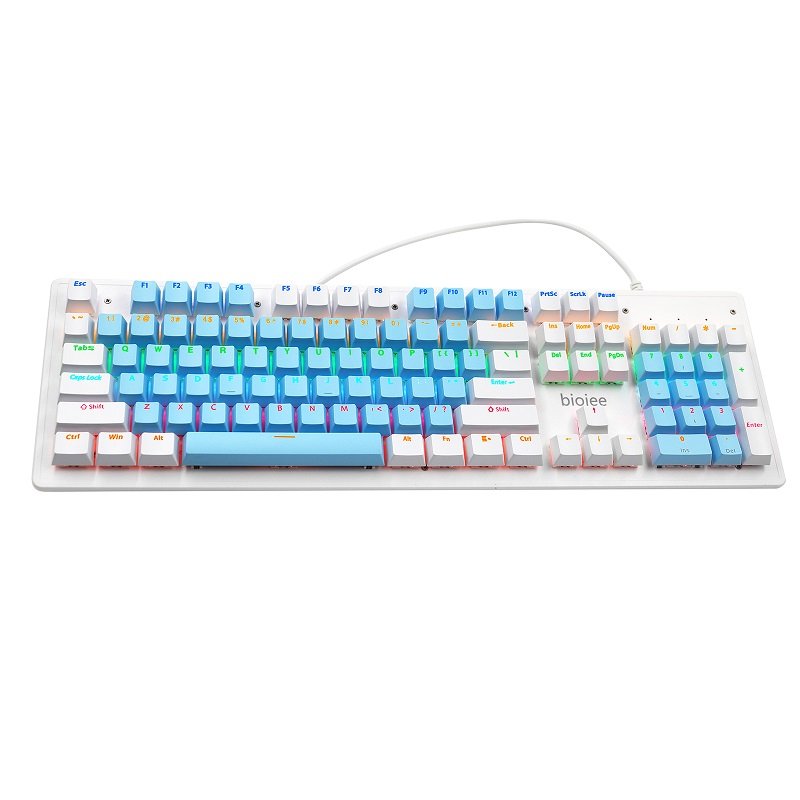 104 Keys B104 Mechanical Keyboard USB Interface RGB Backlit Red Brown Blue Switches Keyboard for Computer Gamer