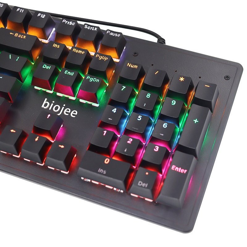 104 Keys B104 Mechanical Keyboard USB Interface RGB Backlit Red Brown Blue Switches Keyboard for Computer Gamer