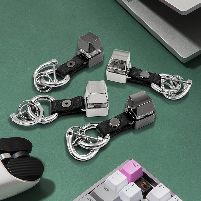 Fidget Toy Fidget Clicker Fidget Keyboard Decompress Toy Button Stress Relief Keychain For Adults Mechanical Keyboard Key Caps