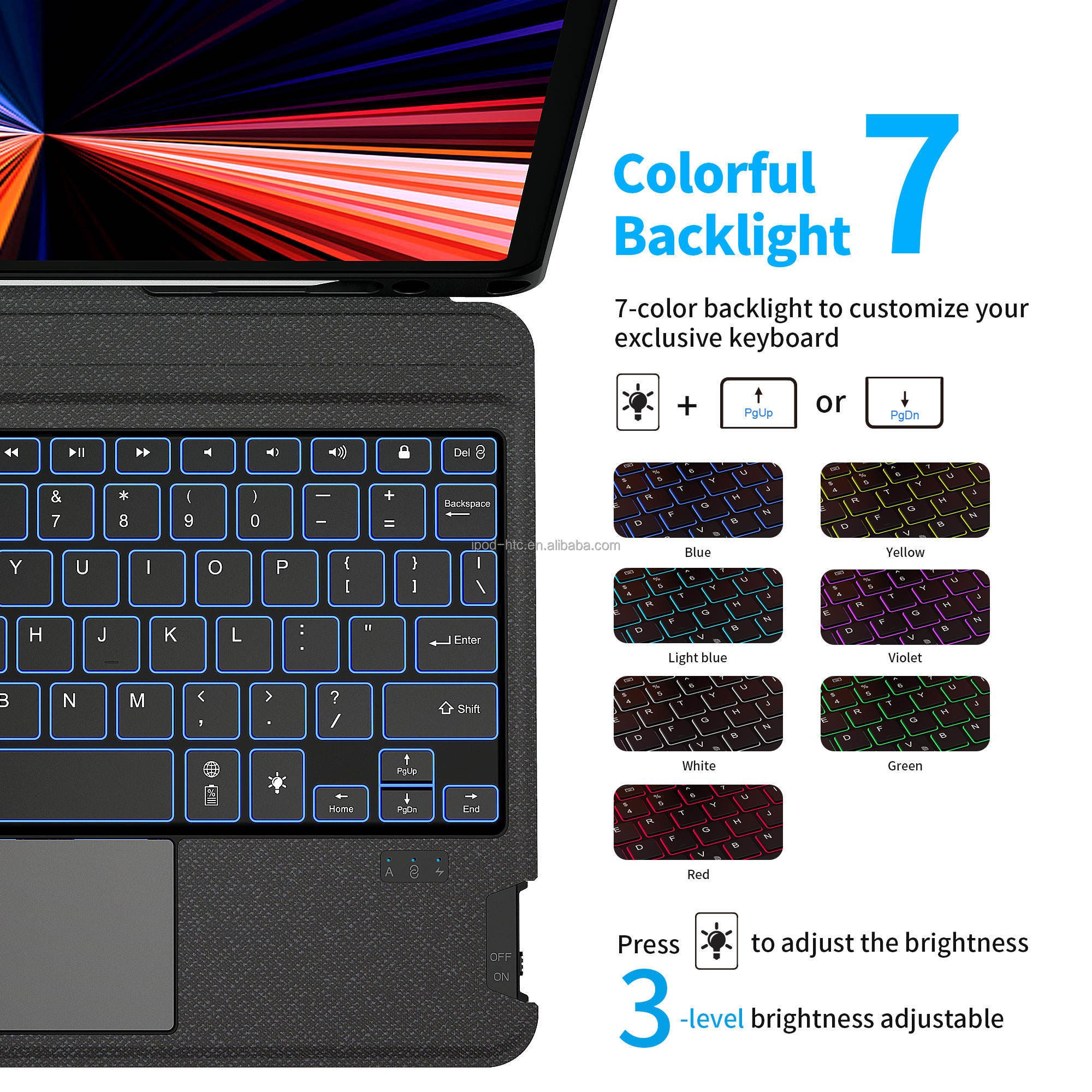 Factory Customized Wireless Keyboard Case for iPad Pro 11/12.9 inch/iPad Tenth Generation/iPad 10.2/10.5 inch Wiwu Keyboard case