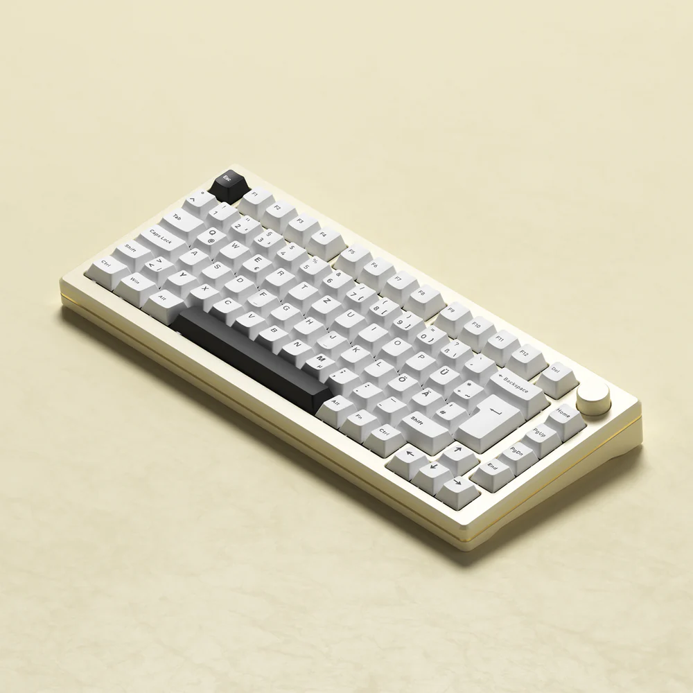Akko MOD 007B HE Black on White ISO Magnetic Sensor Switch Aluminum CNC Keyboard Gasket Keyboard Hot Plug