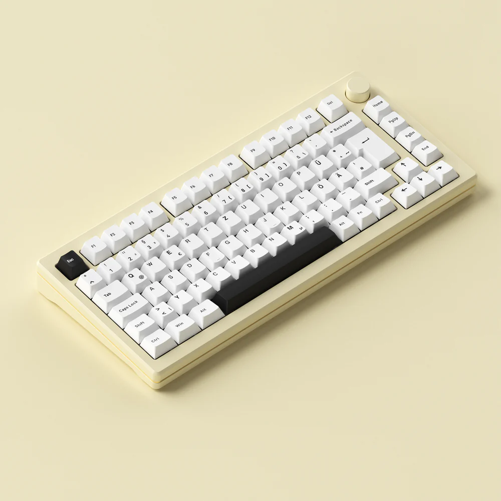 Akko MOD 007B HE Black on White ISO Magnetic Sensor Switch Aluminum CNC Keyboard Gasket Keyboard Hot Plug