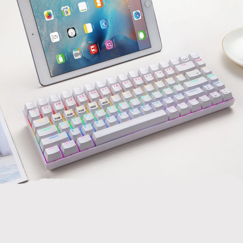 XINMENG RF68 RGB wireless bluetooth mechanical keyboard blue switch three-mode wireless mobile phone tablet game keyboard