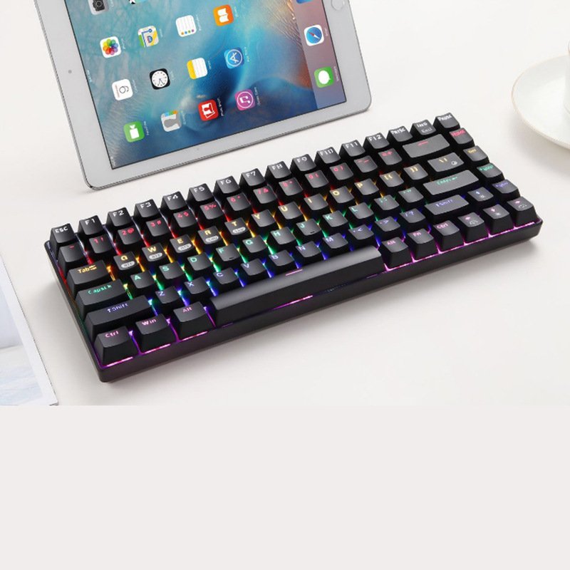 XINMENG RF68 RGB wireless bluetooth mechanical keyboard blue switch three-mode wireless mobile phone tablet game keyboard