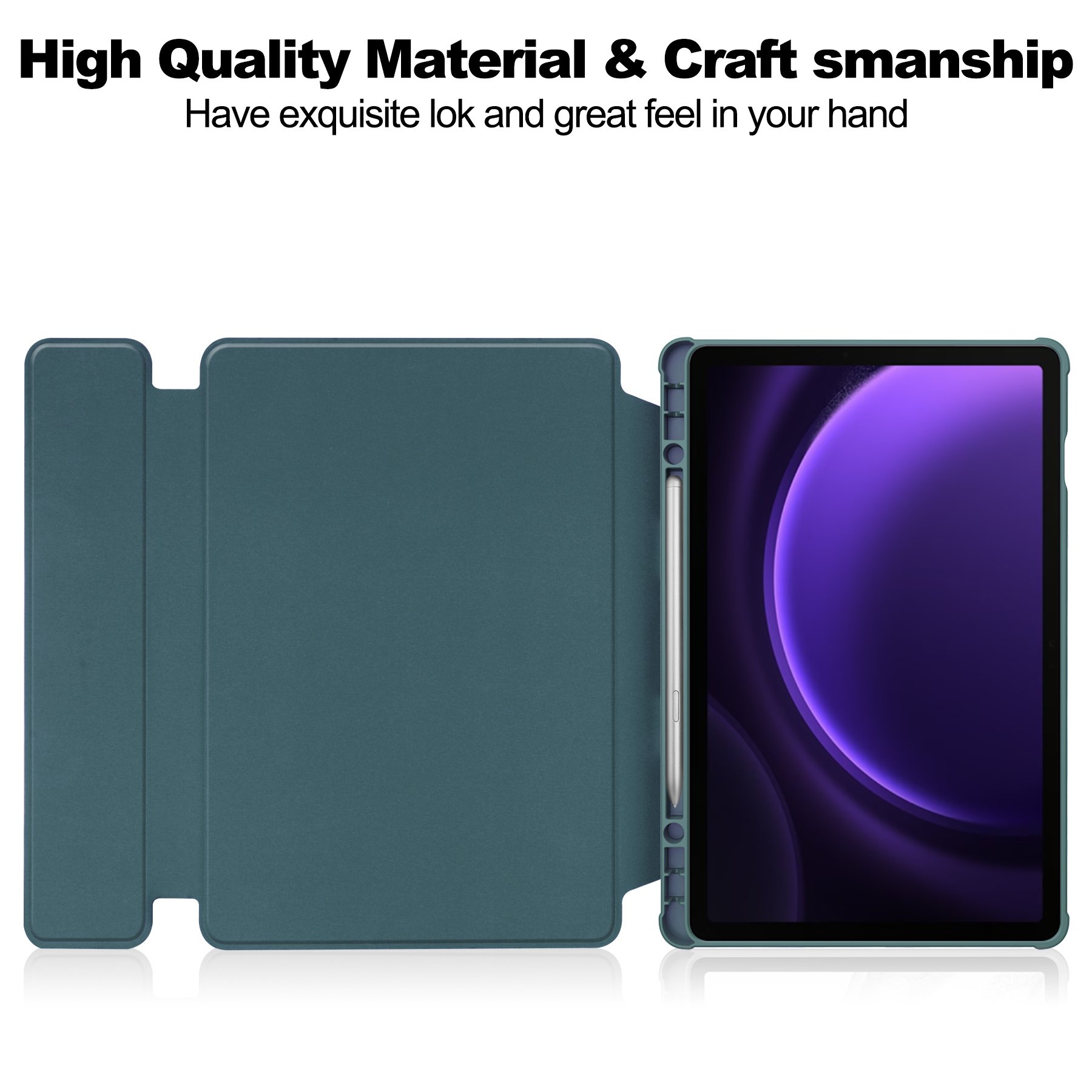 High Quality 11 inch Magnetic Wireless Keyboard with Leather Tablet Protective Case For Samsung Galaxy Tab S9 FE SM-X510/SM-X516