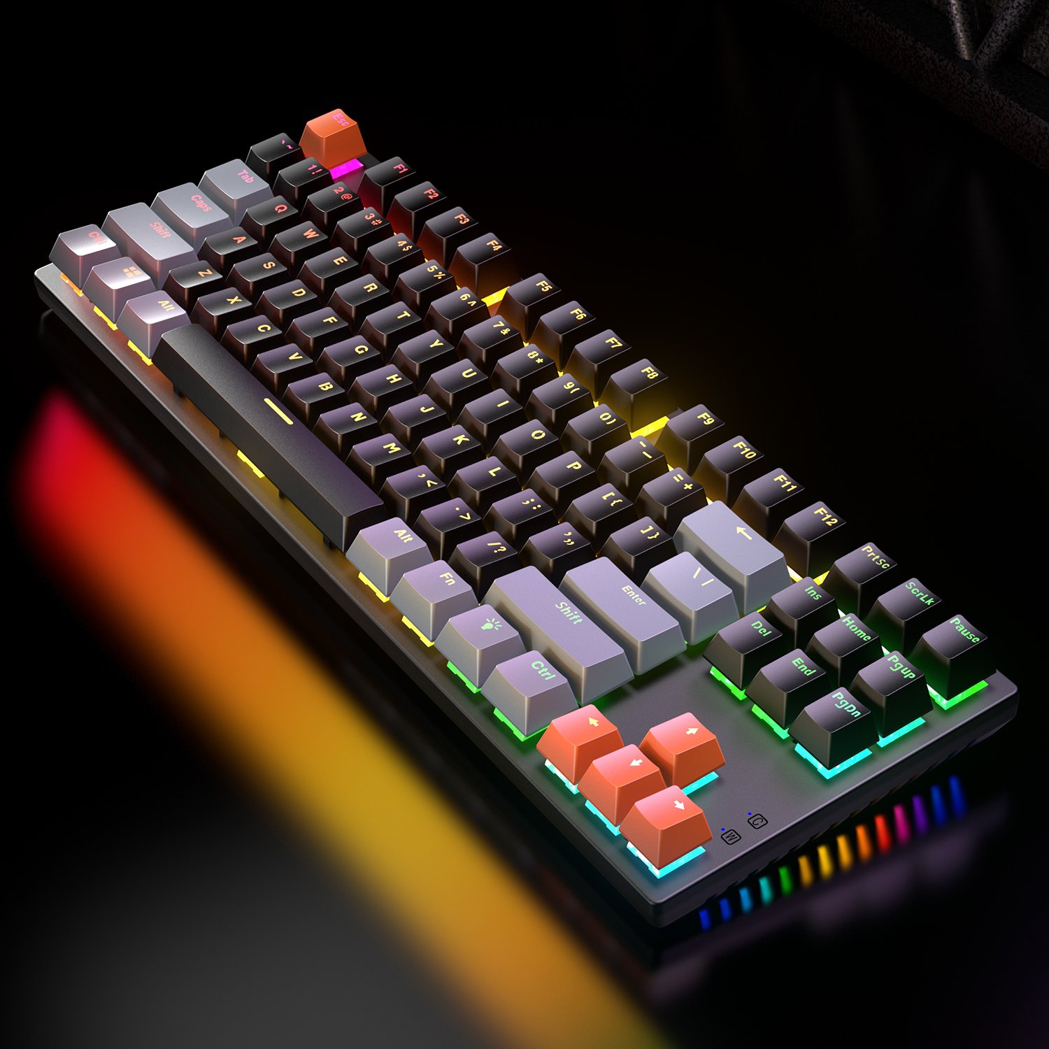 SAMA 75 Percent Best Mechanical Keyboard 87 Keys RGB Backlit Compact Laptop PC PS4 PS5 X-box Gamer Wired Gaming Keyboard