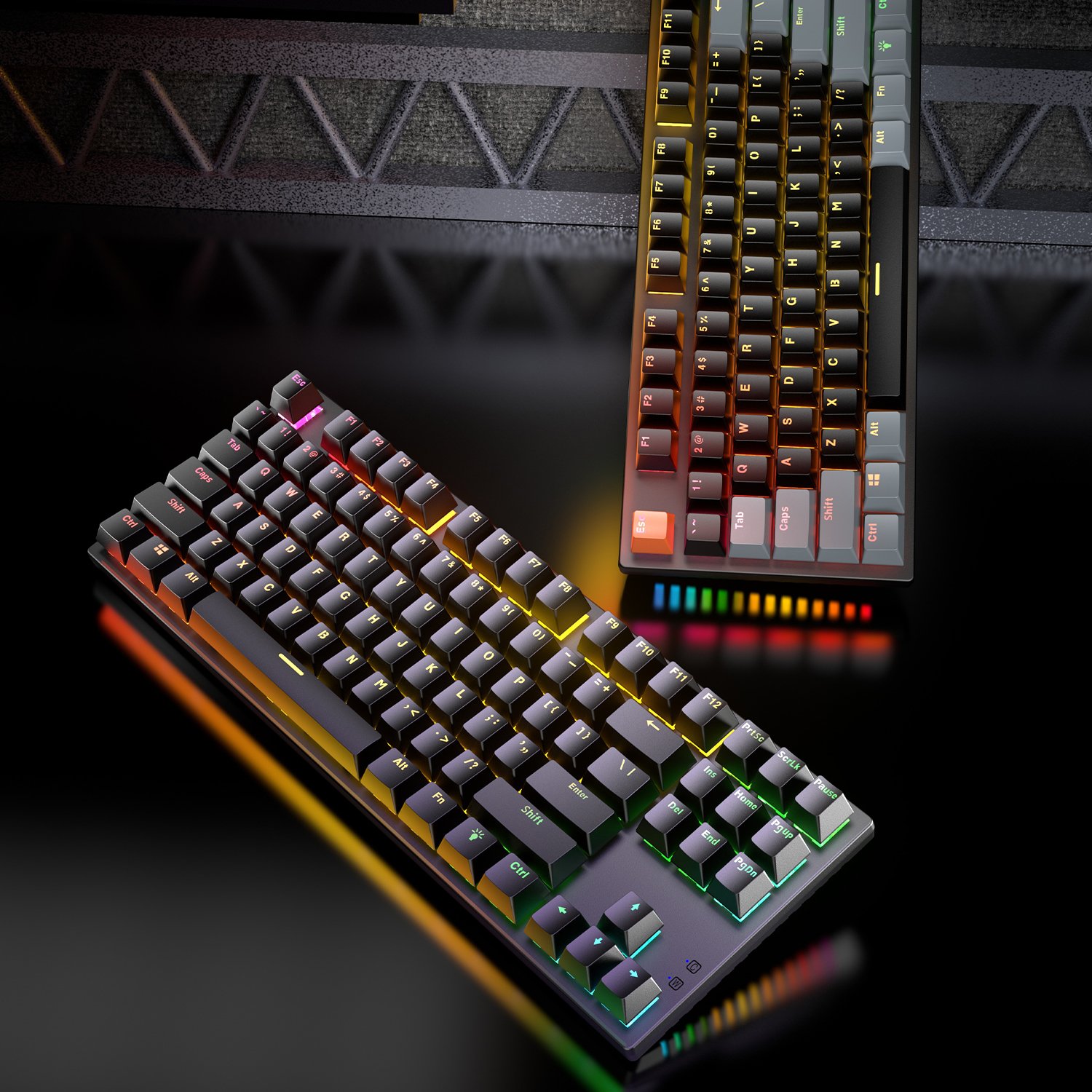 SAMA 75 Percent Best Mechanical Keyboard 87 Keys RGB Backlit Compact Laptop PC PS4 PS5 X-box Gamer Wired Gaming Keyboard