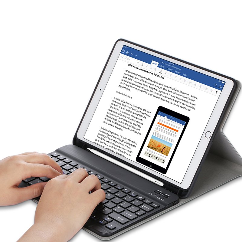 universal ultra thin wireless keyboard tablet cover case for ipad Pro 10.5 with pencil holder