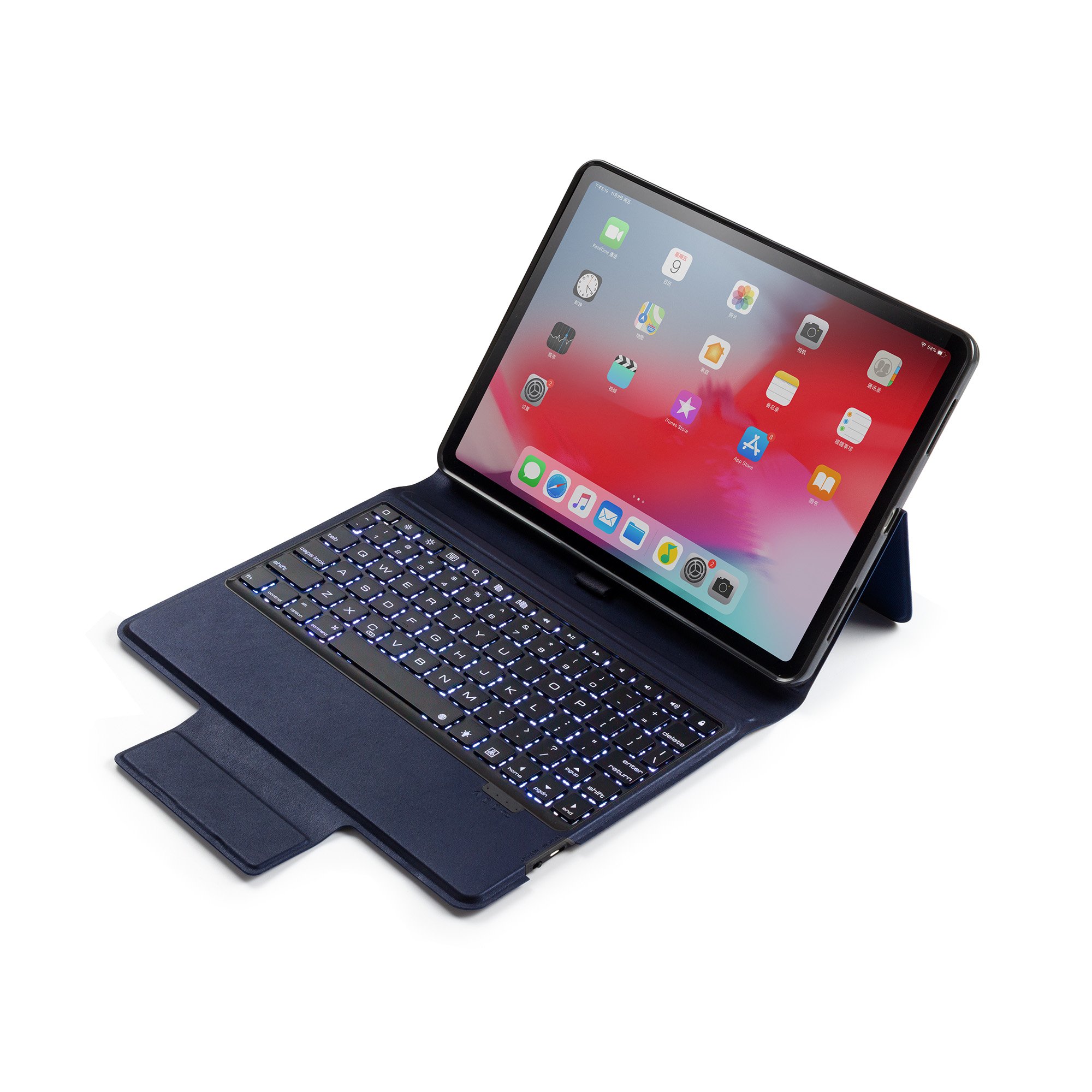 Best leather case design for wireless bluetooth keyboard cover for tablet Ipad Pro 11 inch