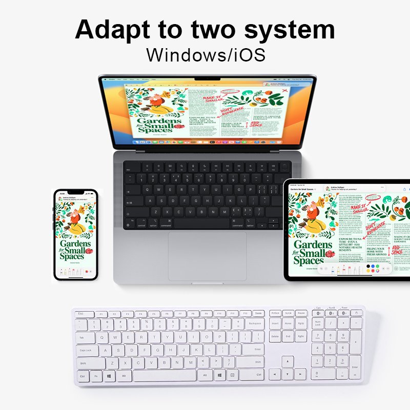 YiLing Portable Rechargeable Tri-mode Thin Lightweight wireless Keyboard office