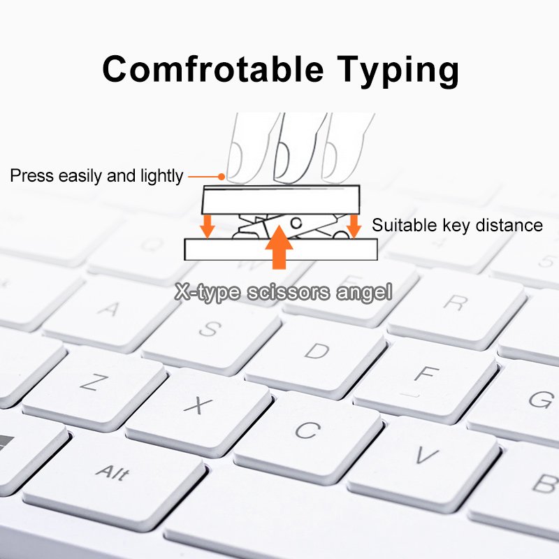 YiLing Portable Rechargeable Tri-mode Thin Lightweight wireless Keyboard office