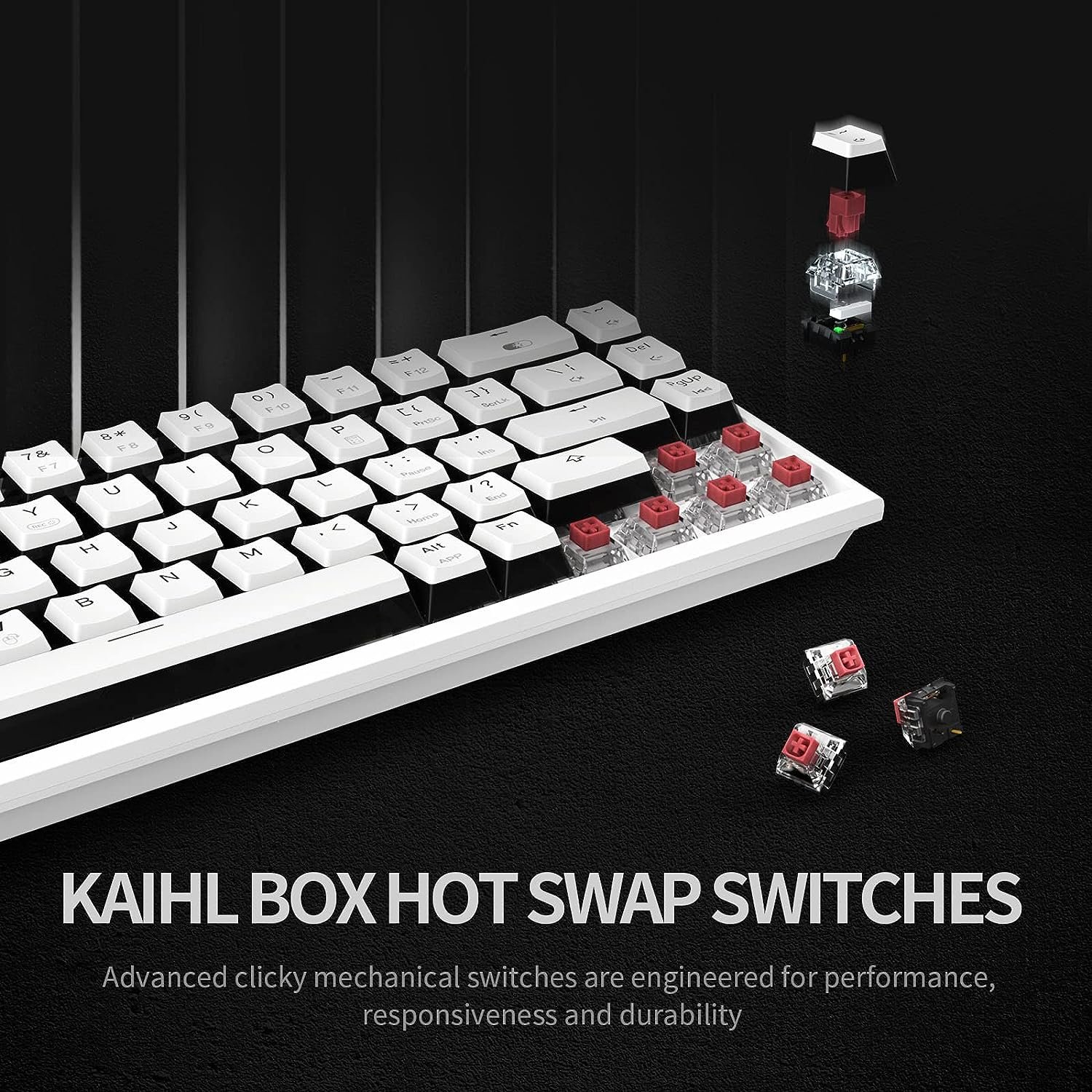 Professional Hot Swappable Red Switch 65% Wireless Mechanical Gaming Keyboard Backlit 68 Keys Compact Gamer Gaming Keyboard