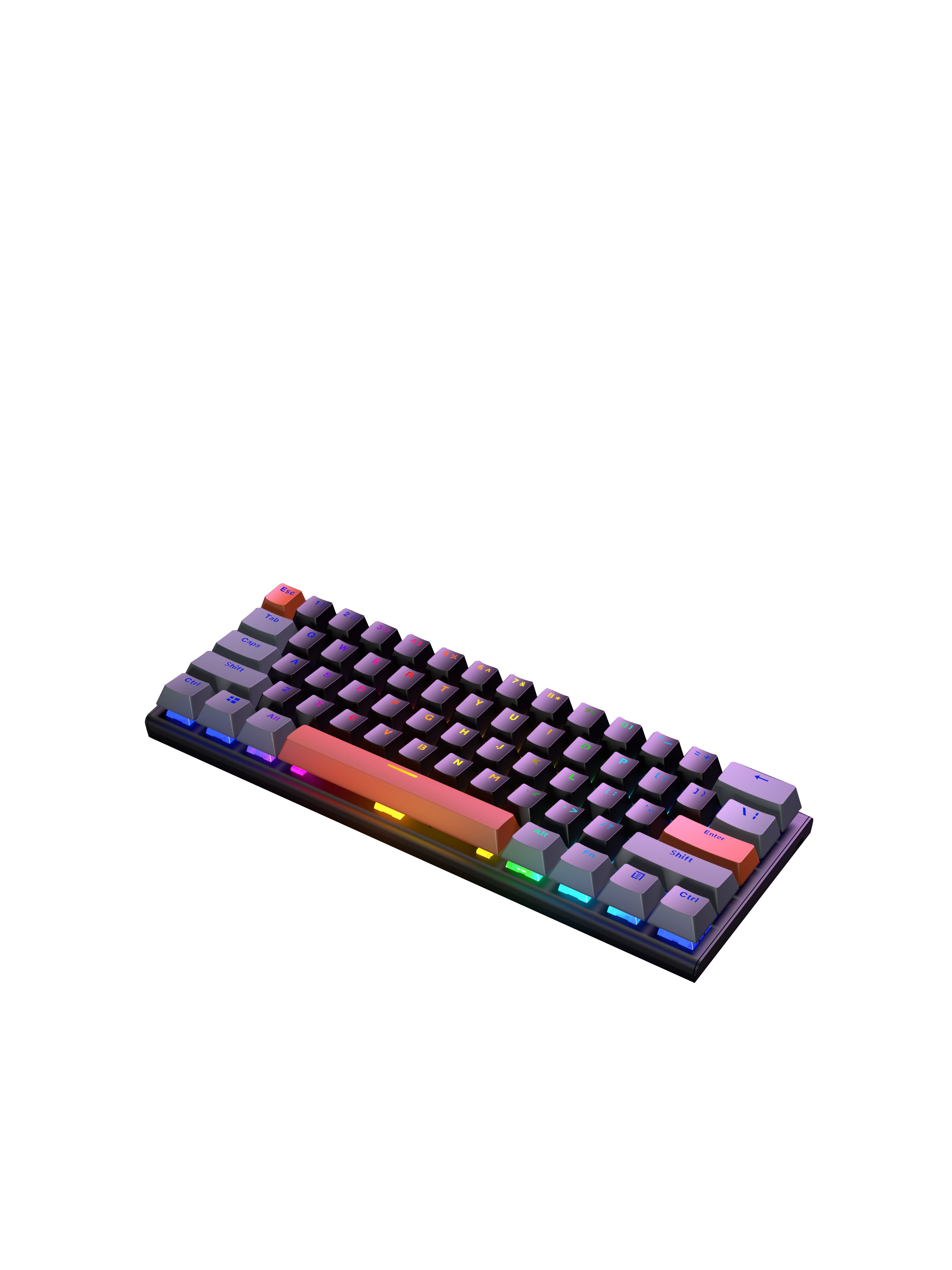 New Mini Style High-Keyboard backlit Gaming Mechanical Wired Computer Keyboard Multi-Color Design with Russian Spanish Support