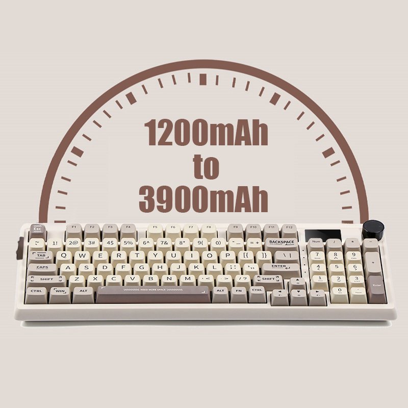 With Display 94 Keys In Line With Human Physics Bluetooth Multi Mode Can Be Customized RGB Hot Swappable Mechanical Keyboard