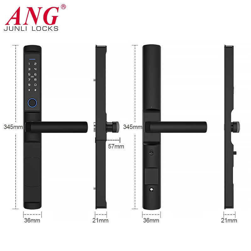 Wholesale China Ip66 Sliding Tuya Handle Door Lock Waterproof Ttlock Fingerprint Digital Smart Lock For Glass Door