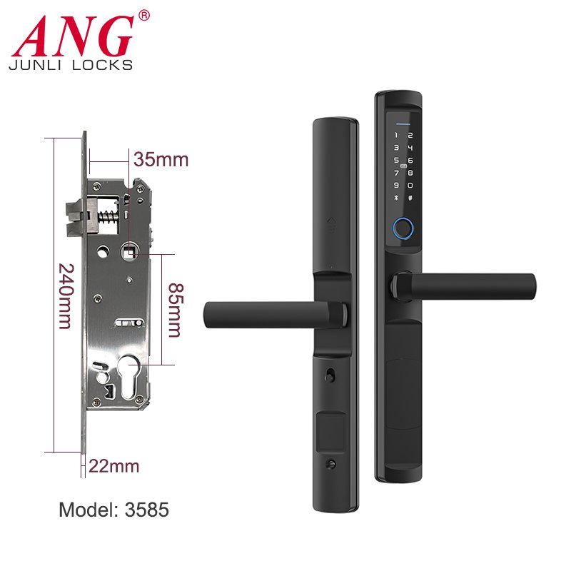 Wholesale China Ip66 Sliding Tuya Handle Door Lock Waterproof Ttlock Fingerprint Digital Smart Lock For Glass Door