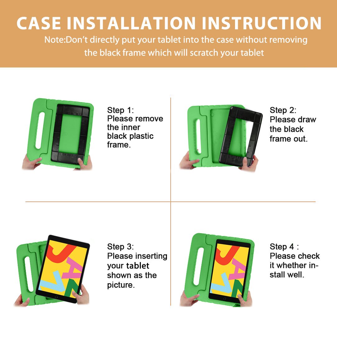 Kids Tablet case for 2019 Samsung Tab A 8'' SM-T290/SM-T295 Ultra Slim EVA Foam Stand case, Lightweight Shockproof With Handle
