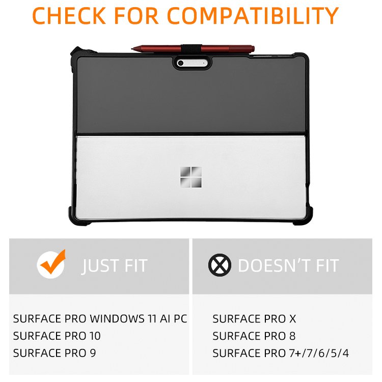 case for surface pro 10 accessories for surface pro 11 edition Windows 11 AI PC covers with penholder