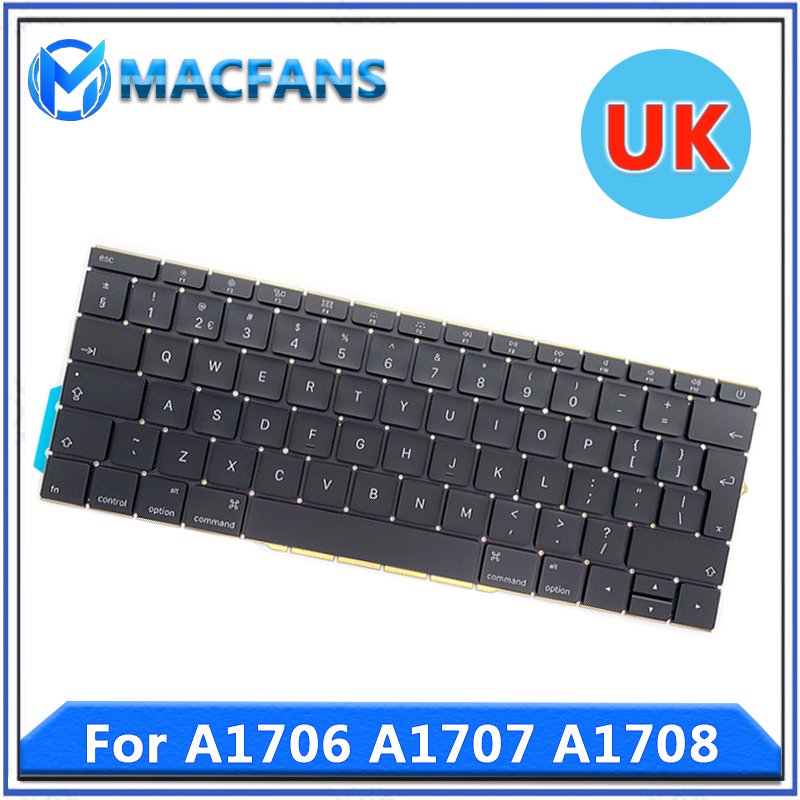 NEW Original A1706/A1708 UK Keyboard for MacBook Pro Retina 15" A1707 Keyboard With Backlight Sheet Cover 2016 2017