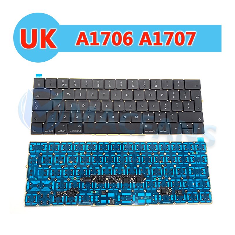 NEW Original A1706/A1708 UK Keyboard for MacBook Pro Retina 15" A1707 Keyboard With Backlight Sheet Cover 2016 2017