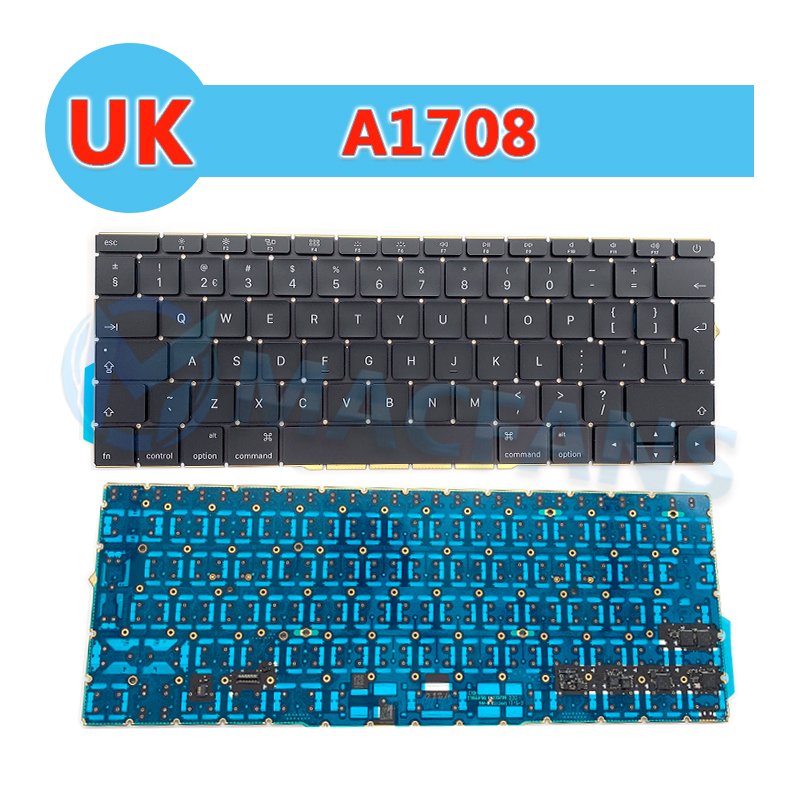 NEW Original A1706/A1708 UK Keyboard for MacBook Pro Retina 15" A1707 Keyboard With Backlight Sheet Cover 2016 2017