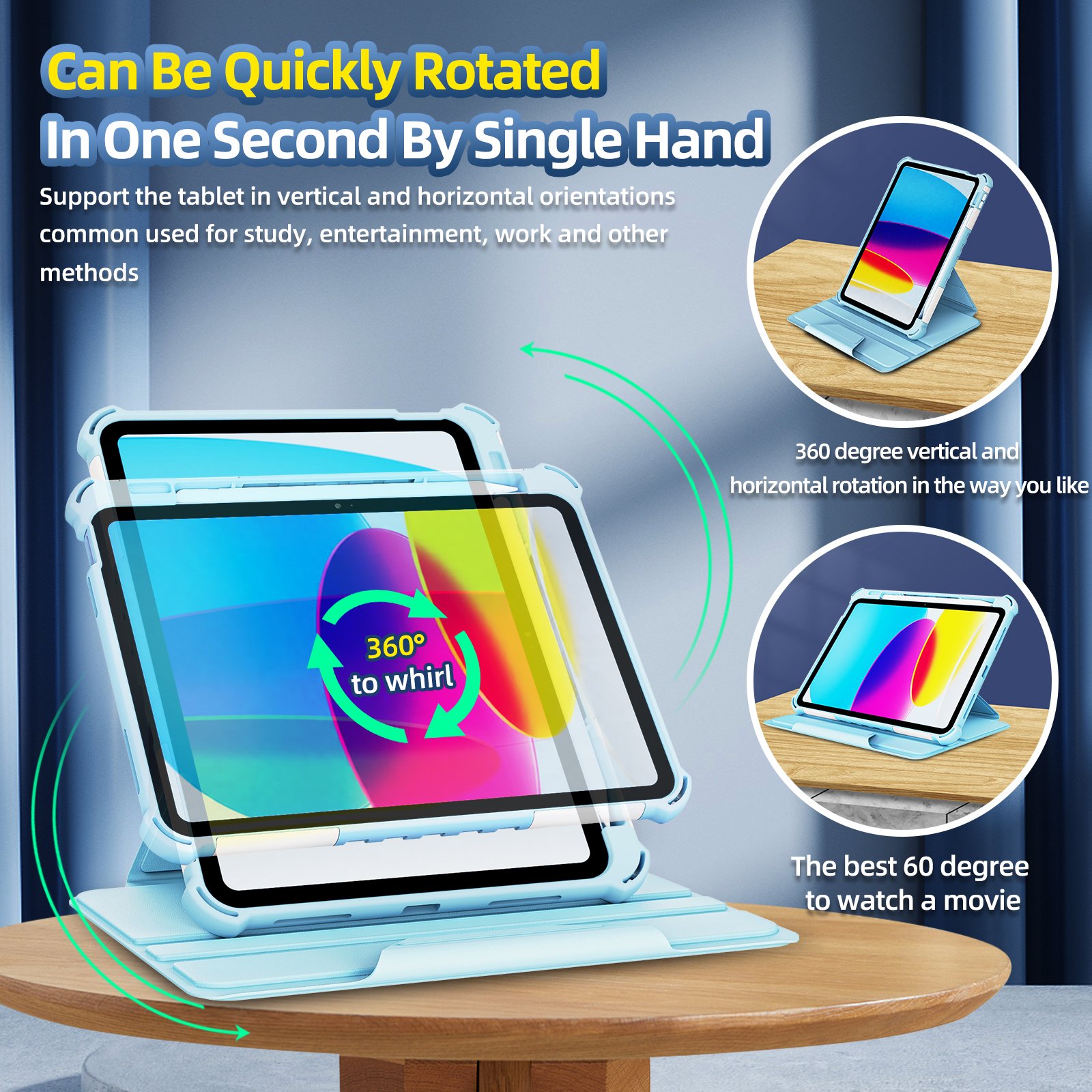 Portable Two-tone Imported PC With Pen Slot And Support Tablet Covers And Cases For Apple IPad 2022 10th 10.9 Cover