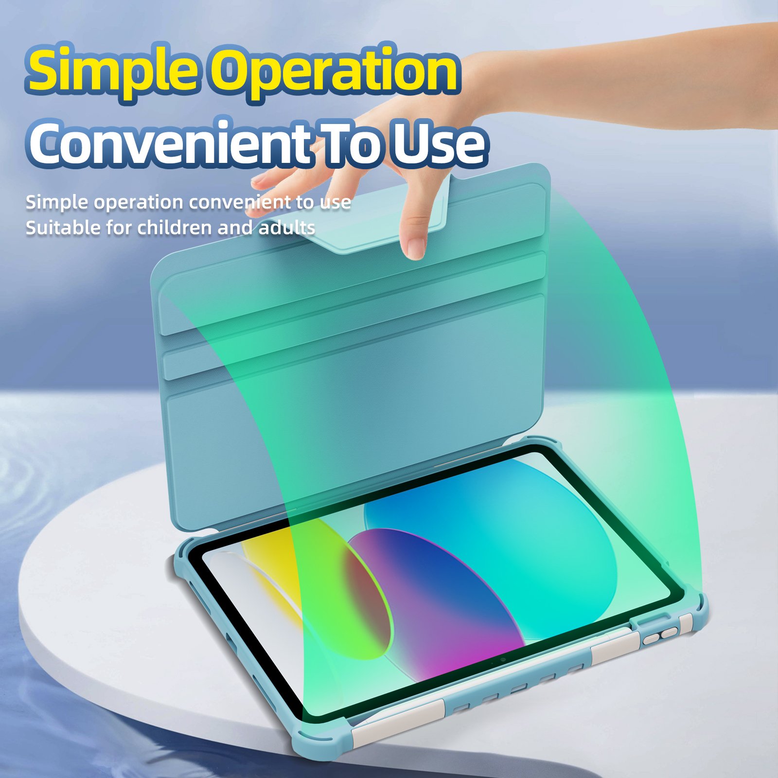 Portable Two-tone Imported PC With Pen Slot And Support Tablet Covers And Cases For Apple IPad 2022 10th 10.9 Cover
