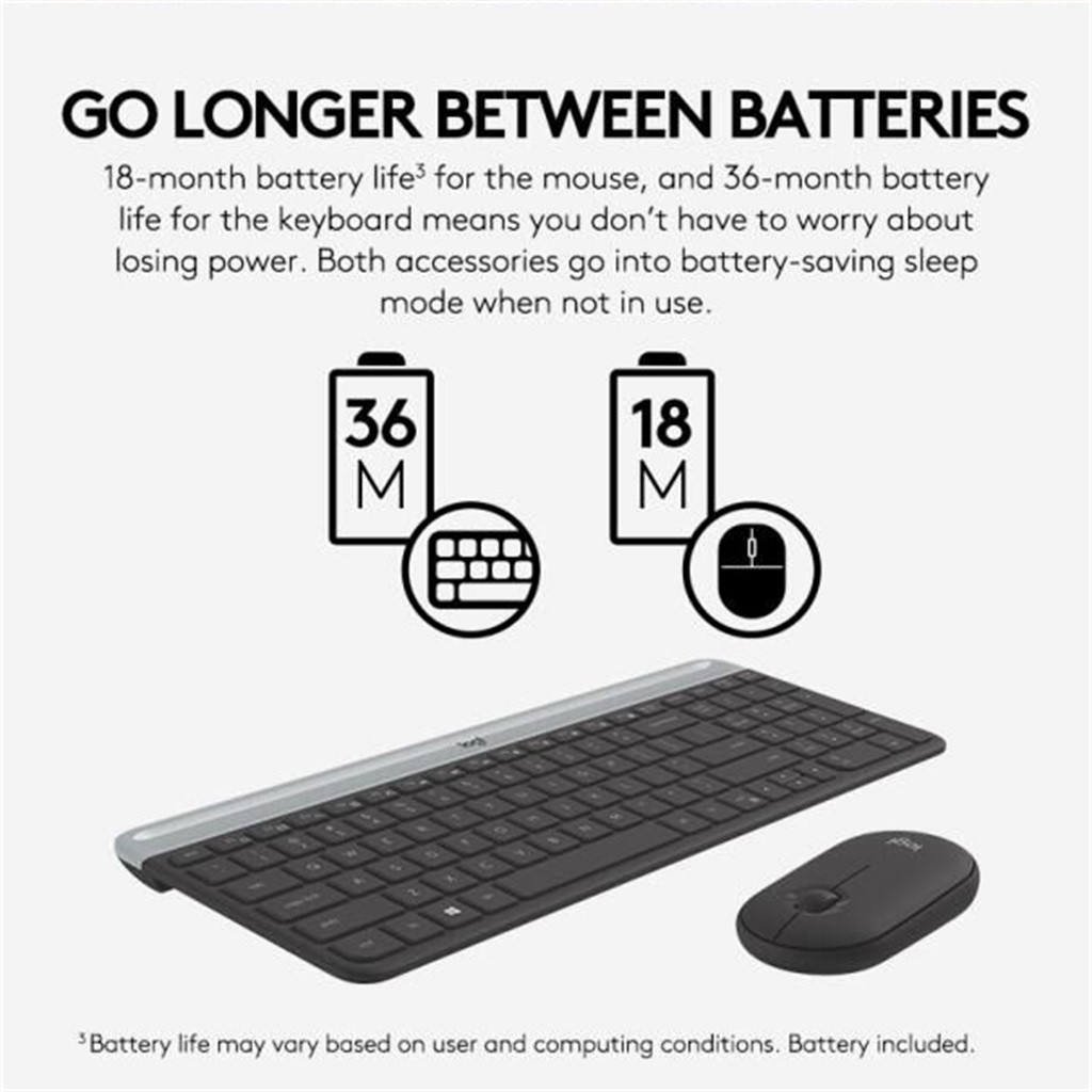 Custom Russian Logitech MK470 Ergonomic Office Pc Mobile Switches Computer Laptop Tablet Wireless RGB Keyboard Mouse Combos