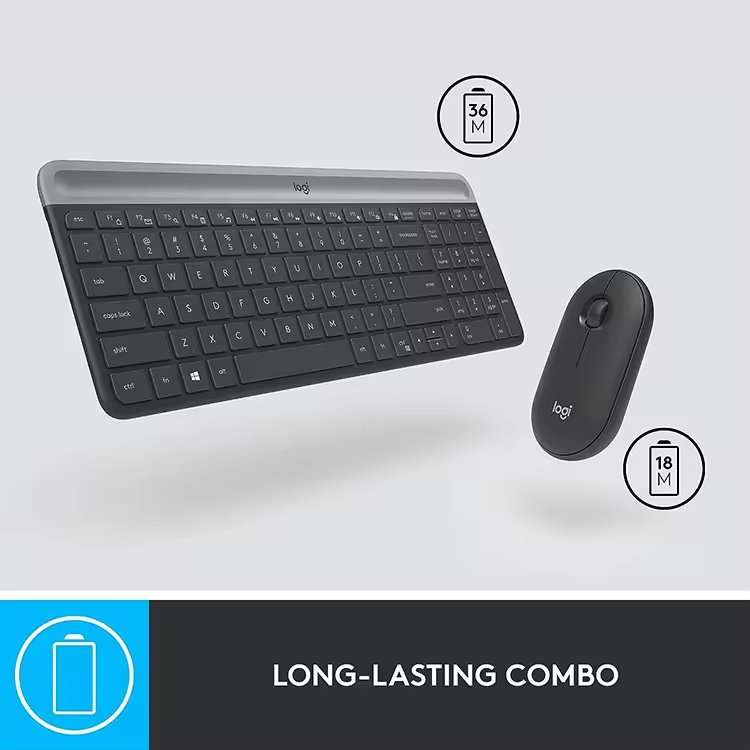 Custom Russian Logitech MK470 Ergonomic Office Pc Mobile Switches Computer Laptop Tablet Wireless RGB Keyboard Mouse Combos