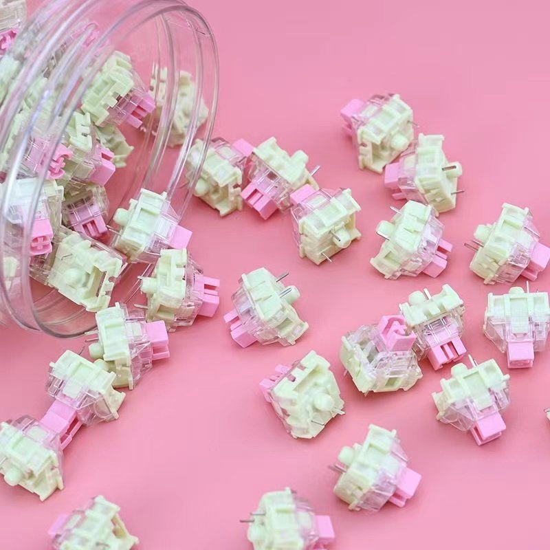 TTC Gold Pink Switches 3pin Linear Handle 37g Mechanical Keyboard Switch