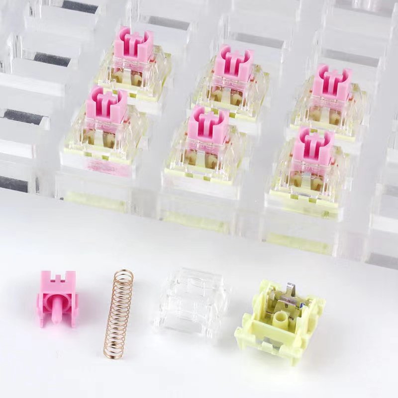 TTC Gold Pink Switches 3pin Linear Handle 37g Mechanical Keyboard Switch