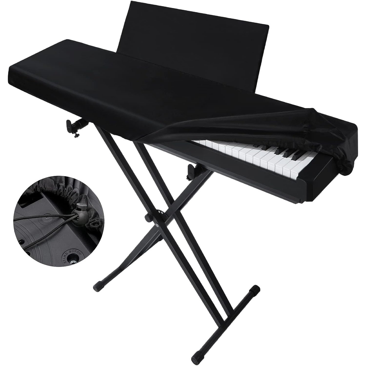 Water Proof Stretchy Digital Piano Keyboard Dust Drum Cover Full Cover Elastic Lock Dustproof Piano Protector Cover