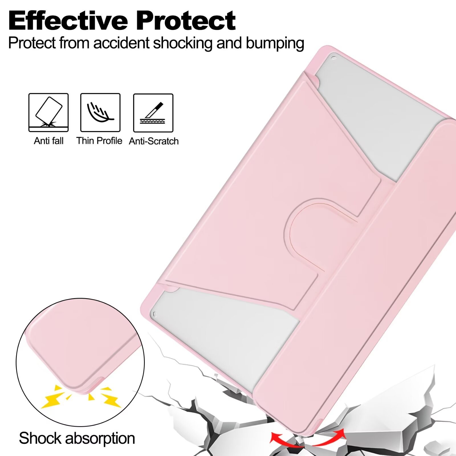 360 rotating New Keyboard Case for Samsung Galaxy Tab S6 Lite 10.4" 2022/2020 Clear Back Shockproof tablet Cover
