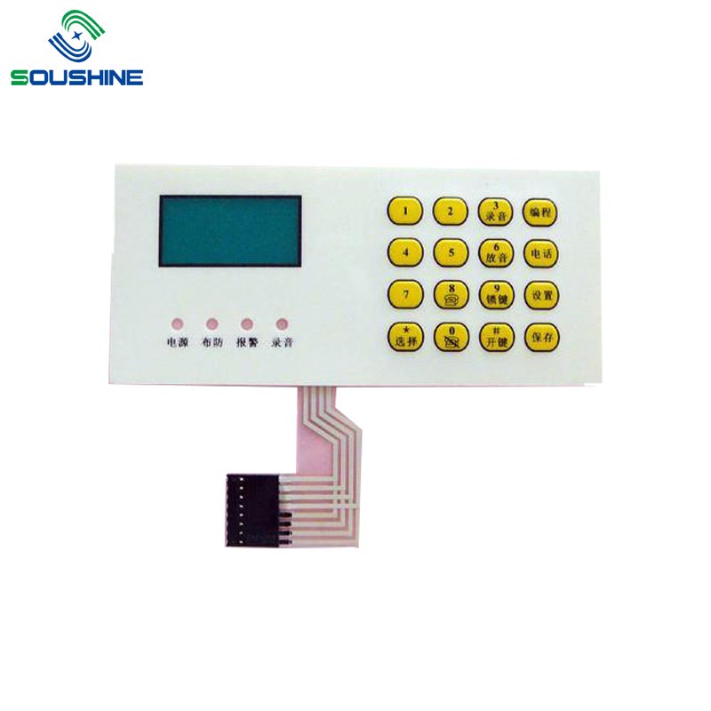 China Manufacturer Membrane Switch Matrix Keyboard 3x3 Matrix Membrane Keypad LED