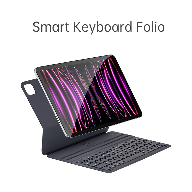 Smart Slim Tri-fold Customized for ipad 10 generation Wireless Keyboard Case Magnetic eBook Reader Pu Wireless Keyboard Case