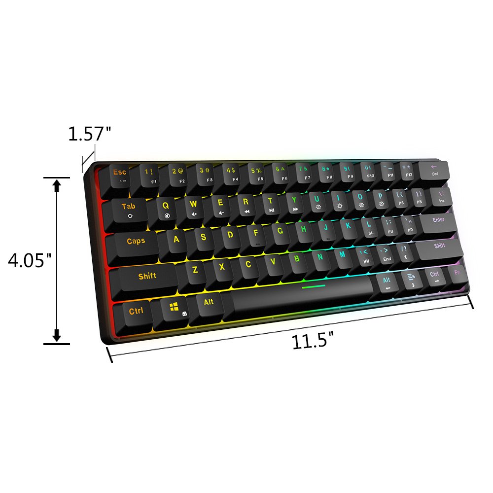 Gateron switch GK61 SK61 RGB Mechanical Gaming Keyboard