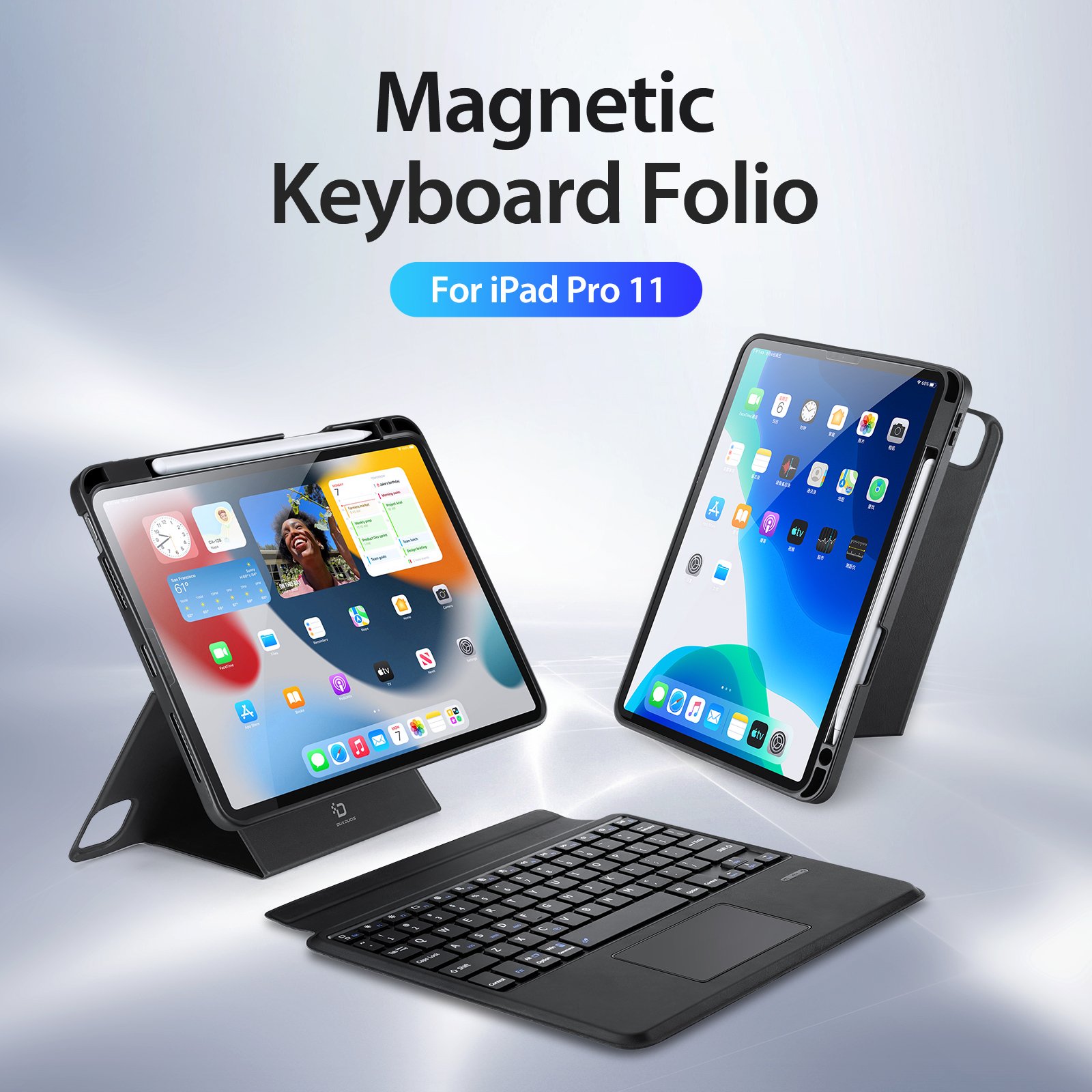 Protective Case Cover for Apple iPad Pro With Keyboard Case for iPad 11 inch (2021,2022)