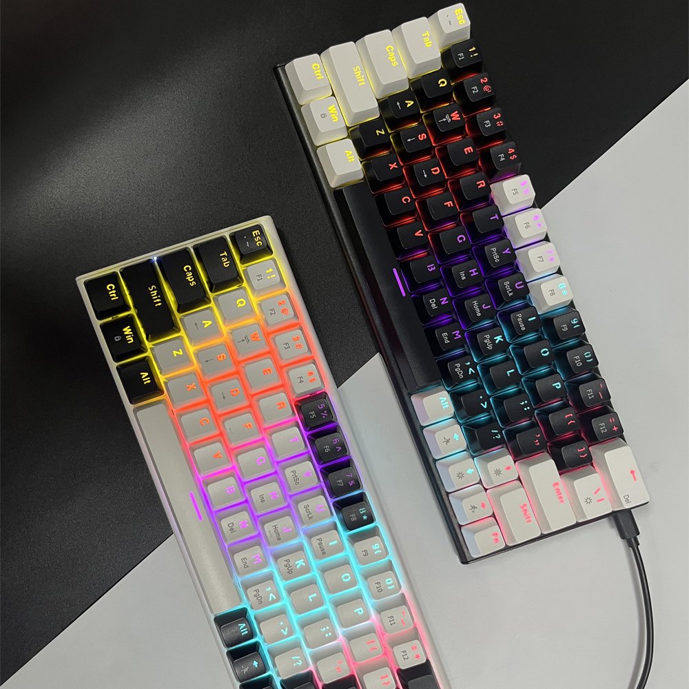 gamer computer laptop bluetooth ergonomic rgb led colored wireless usb gaming computer accessories teclado mechanical keyboard