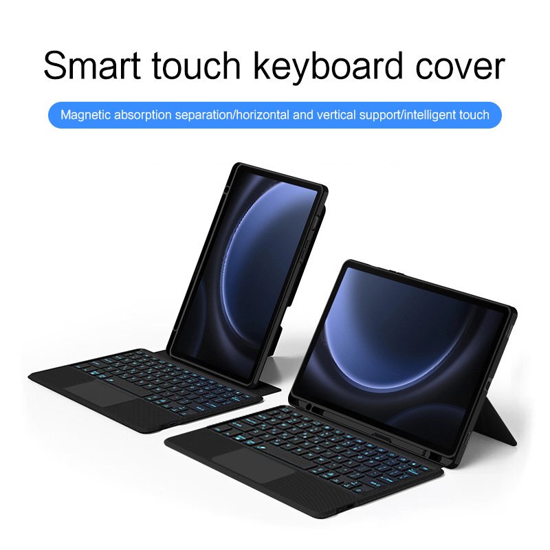 Keyboards For Samsung Tab S9 Fe 10.9inch Keyboard Protective Case Tablet Cover With Wireless Keyboard Case