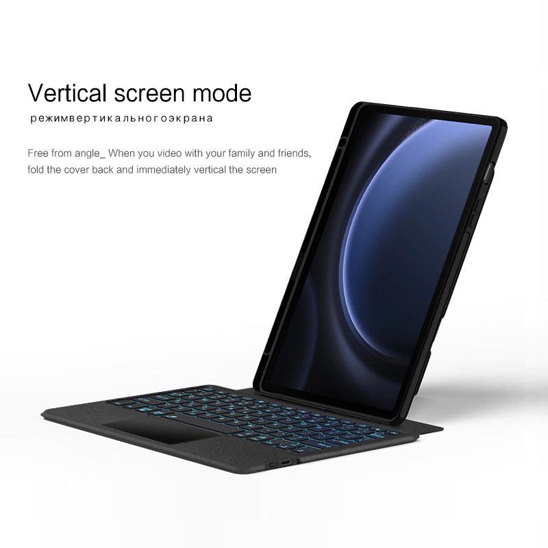 Keyboards For Samsung Tab S9 Fe 10.9inch Keyboard Protective Case Tablet Cover With Wireless Keyboard Case