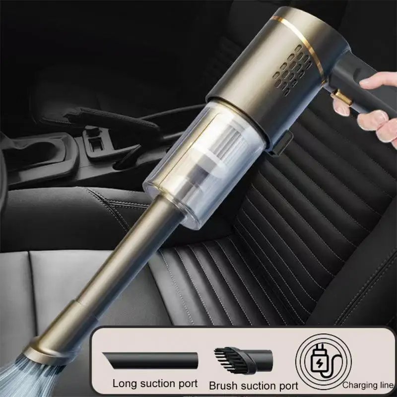 2 In 1 Mini Portable USB Rechargeable Strong Suction Wireless Electric Handheld Vacuum Cleaner For Car Home Office Wet And Dry